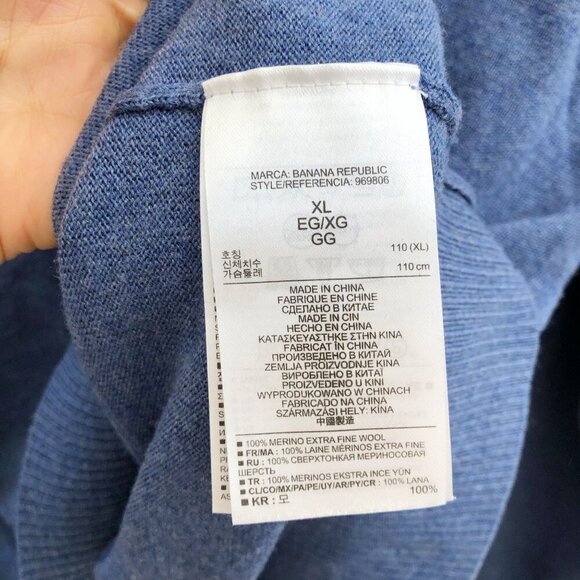 BANANA REPUBLIC Merino Extra Fine Sweater Size XL - Picture 8 of 11